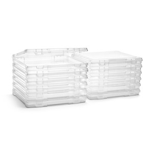 Sorbus Set of Clear Stackable Portable Project Case Fits 10"x12" - Snap-Tight Closure, Ideal for Board Games, Crafts, and Office Supplies - 1 of 4