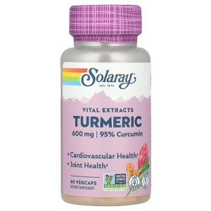 Solaray Vital Extracts, Turmeric, 600 mg, 60 VegCaps - 1 of 2