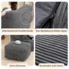 Itopfox Comfy Giant Bean Bag Chair with Ottoman, Oversized Armchair for Adults and Teens, Dark Grey - 4 of 4