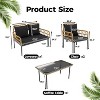 3-Piece Boho Outdoor Patio Furniture Set with Table, All-Weather Wicker Rattan Sectional Sofa with Cushions, Metal Frame - 2 of 4