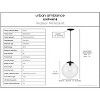 Urban Ambiance Luxury Minimalist Pendant 12.5''H x 12''W,  Midnight Black Finish,  Canton Collection, UHP4018 - 3 of 4
