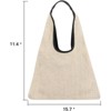 BEAFUP Hand-woven Straw Shoulder Bag Boho Black Leather Top Handle Tote Retro Summer Beach Bag Holiday Travel Handbag - 3 of 4