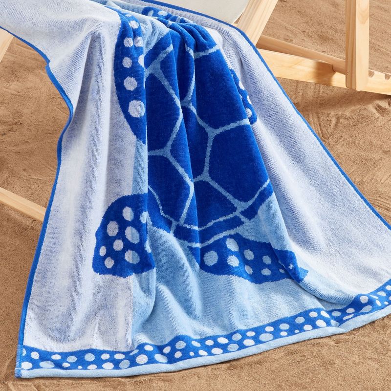 Cotton Jacquard Printed Beach Towel 2 Pack - Great Bay Home, 3 of 8
