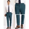 INSPIRE CHIC Men's Slim Fit Solid Flat Front Pants - 4 of 4
