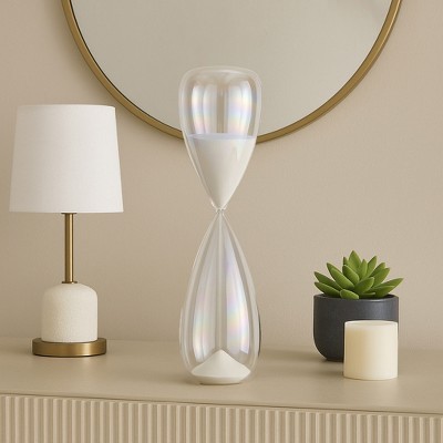 Contemporary Hourglass Sculpture for Home Decor - Stylish Decorative Object for Family Game Night, Desk Decor, and Living Room Decoration