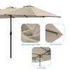 Sonkuki 15×9FT Outdoor Patio Market Double-Side Umbrella with Extra Large Base, Canopy and Sand Bags - 4 of 4