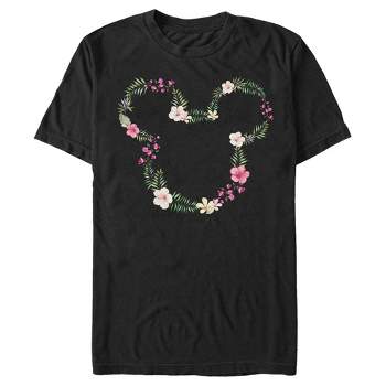 Men's Mickey & Friends Floral Logo T-Shirt
