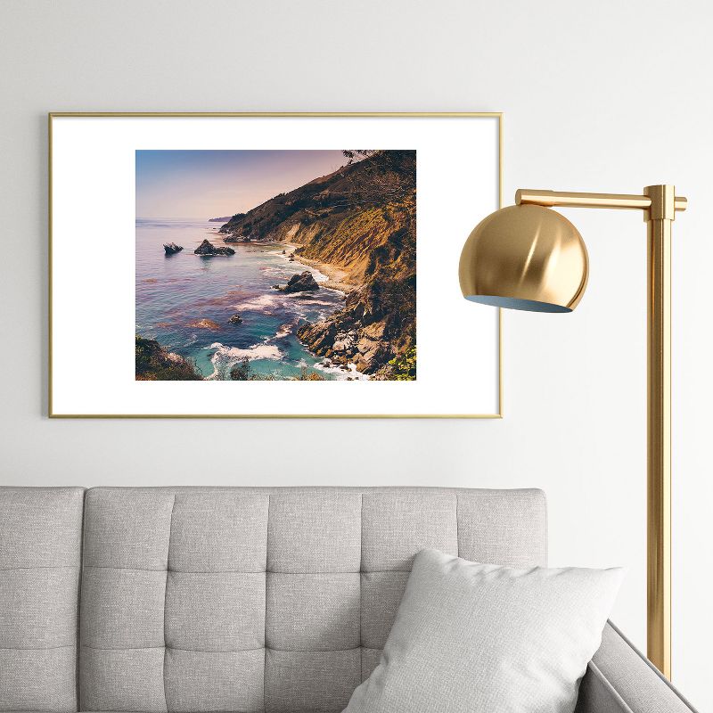 Bethany Young Photography Big Sur Pacific Coast Highway 24"x36" Gold Metal Framed Art Print - Deny Designs, 2 of 5