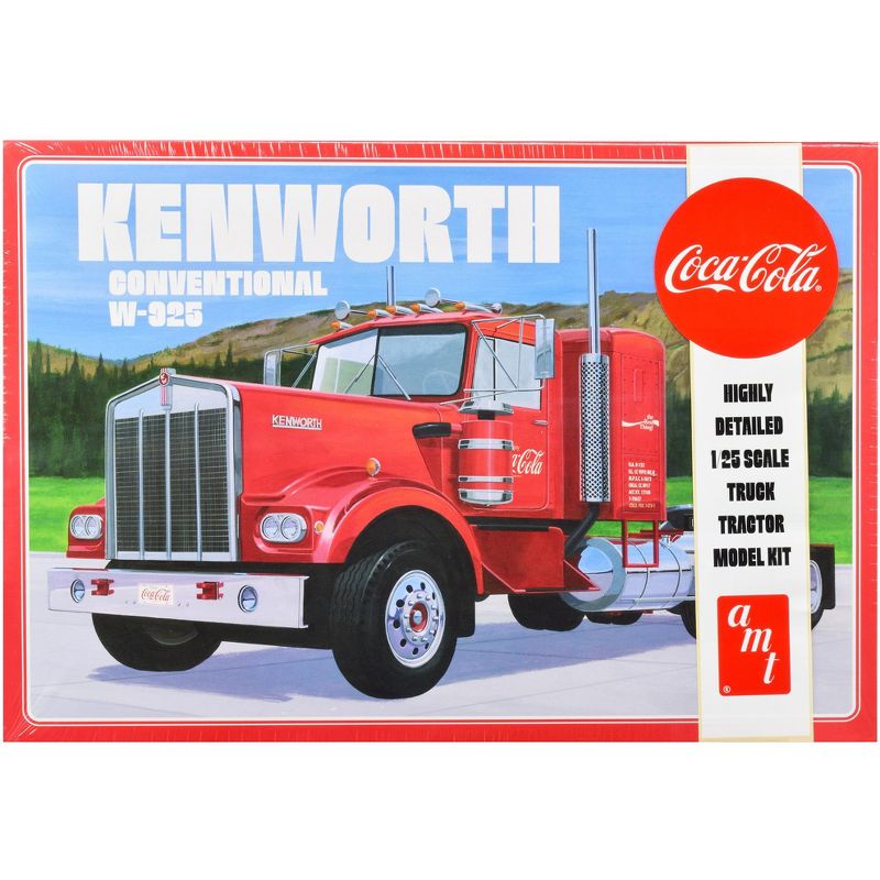 Skill 3 Model Kit Kenworth Conventional W-925 Tractor Truck "Coca-Cola" 1/25 Scale Model by AMT, 1 of 4