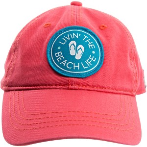 Pavilion Gift Company - Beach Life - Coral Adjustable Hat - Hats - 1 of 4
