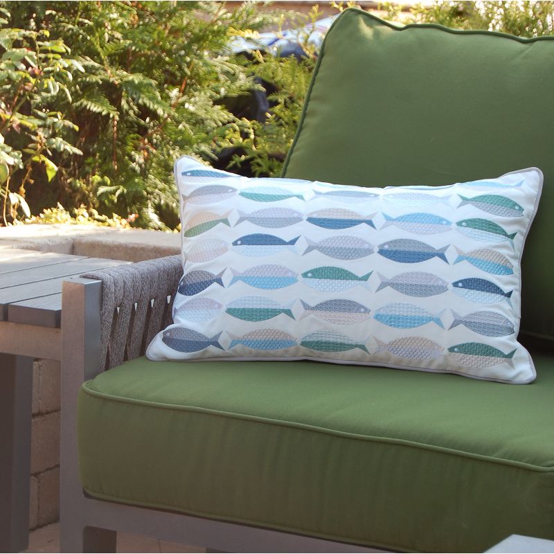 RightSide Designs Fish Pattern Indoor / Outdoor Lumber Throw Pillow, 2 of 5