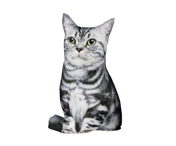 Decor Craft Inc Cat Lady's Decorative Pillow Short Hair Tabby