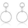 SHINE by Sterling Forever Sterling Silver Hammered Triple Drop Earrings - 3 of 4