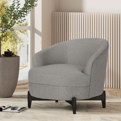 Sapphtopaz Accent Chair Boucle Small Chair for Bedroom Low-Backrest Upholstery Armchair with Wood Legs Accent Chair for Living Room, Nursery