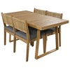 Whisen Multi-person Outdoor Acacia Wood Dining Table and Chair Set, Thick Cushions, Suitable for Balcony, Vourtyard, and Garden - 4 of 4