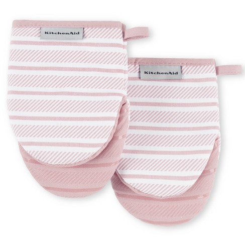 Kitchenaid 2pk Cotton Albany Mini Oven Mitts Black : Target