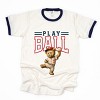 Simply Sage Market Play Ball Baseball Bear Ringer Tee - 2 of 4
