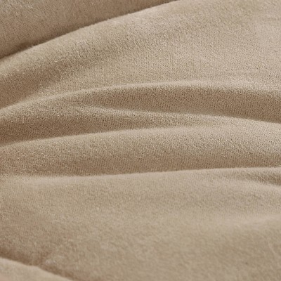 Full Reversible Brown Microfiber Comforter and Sham Set