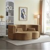 Jump Into Fun 78"Corduroy  Loveseat Sleeper Sofa Bed Convertible Folding Sofa Bed with 2 Pillow for Living Room, no assembly required - 4 of 4