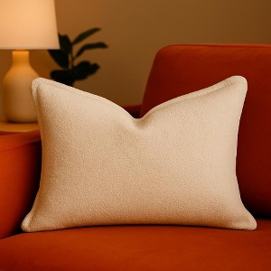 Kumasinova Comfort Rectangle Bed Pillows,Plush Standard Pillow with Custom Tailored Edging,Decorative Pillows for Bed and Sofa,Ivory - 1 of 4