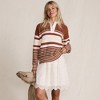 Lands' End Women's Drifter Rugby with Woven Collar Sweater - 4 of 4