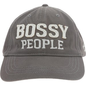 Pavilion Gift Company - Bossy People - Dark Gray Adjustable Hat - Hats - 1 of 4
