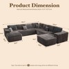 XIZZI Modular Sectional Sofa Couch, L/U-Shape Upholstered Couch, Modern Minimalist Couches for Living Room, Free Combination Deep Seat Corner Couch - 3 of 4