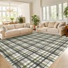Modern Machine Washable Area Rugs 8x10 Large Living Room Rug Non-Slip Rug for Bedroom Ultra Soft Stain Resistant Carpet Thin Tartan Throw Rug - 2 of 4