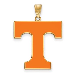 Black Bow Jewelry 14k Yellow Gold Plated Sterling Silver Tennessee Volunteers NCAA Extra Large Pendant - 1 of 3