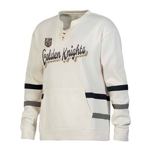 NHL Vegas Golden Knights Women's Natural Long Sleeve Fleece Hooded Sweatshirt - 1 of 3