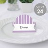 Big Dot of Happiness Purple Stripes - Simple Party Decorations Tent Buffet Card - Table Setting Name Place Cards - Set of 24 - 2 of 4