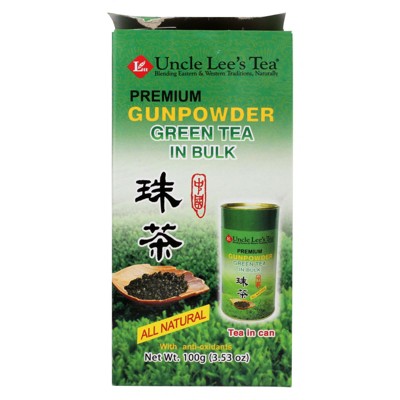 Uncle Lee's Tea Premium Gunpowder Green in Bulk Tea - 3.53 oz