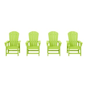 WestinTrends Malibu Kids Outdoor Adirondack Plastic Patio Chair (Set of 4) - 1 of 4