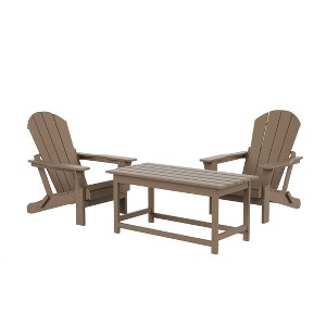 WestinTrends  3-Piece Outdoor Paio Adirondack Conversation Set - 1 of 4