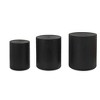 CAVINAS Coffee Tables for Living Room Rustic Rounded Wooden Coffee Table Set of 3 Modern End Tables Plant Stands for Apartment - 2 of 4