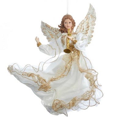 Kurt Adler 12 Inch Ivory and Gold Angel Ornament