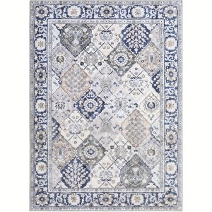 Trellis Washable Area Rug - Non-Slip, Foldable Soft Orange Rug for Living Room, Bedroom, Dining Room - 1 of 4