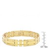 Steeltime Men's 18k gold plated stainless steel link bracelet - 4 of 4
