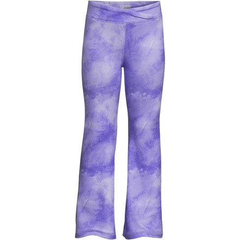 Lands' End Kids High Waisted Active Flare Leggings - Xxs - Lavender Fusion  Tie Dye : Target