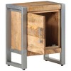 vidaXL Bedside Cabinet 15.7"x11.8"x19.7" Rough Mango Wood - 3 of 4