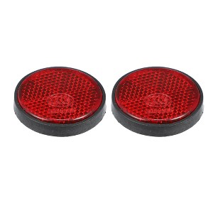 Unique Bargains M6x1.0 Universal Motorcycle Screw Mount Round Warning Reflector Red 2 Pcs - 1 of 4