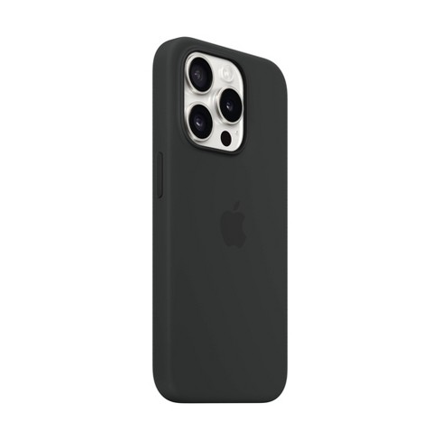 Apple - iPhone 15 Pro Max Silicone Case with MagSafe - Black