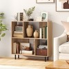 Tangkula 2PCS 4 Cubby Open Bookcase 3-Tier Freestanding Bookshelf w/ Detachable Metal Legs - 3 of 4