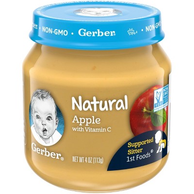 Gerber 1st Food Natural Glass Apple Baby Meals - 4oz