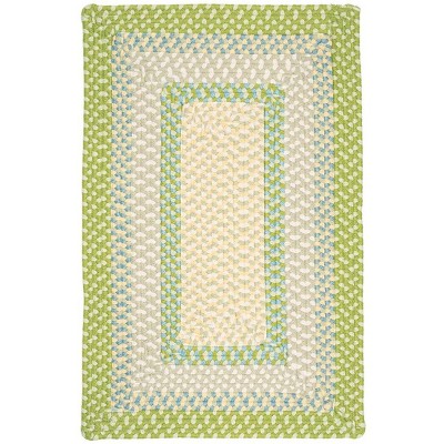 Colonial Mills Montego Braided Rug, Lime Twist 3' square, Square Shape