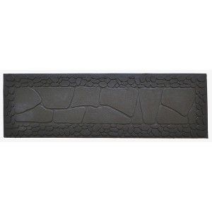 HomeRoots 10" X 33" Black Rubber Outdoor Door Mat - 1 of 4