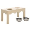 Lilith Double Pet Feeder - Removable Stainless Steel Bowls - Cat/Dog - PET5702 - Safavieh Pets - 3 of 4