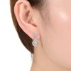 Sophisticated Rhodium-Plated Hanging Earrings with Dazzling Cubic Zirconia for a Glamorous and Refined Touch - 2 of 3