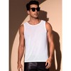 INSPIRE CHIC Men's Sleeveless Crew Neck Party Mesh Sheer Tank Top - 2 of 4