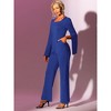 Allegra K Women's High Waist Square Neck Wide Leg Long Pant Jumpsuits with Belted - 2 of 4